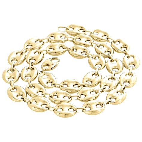 gucci link chain 10k 12mm|Real 10K Yellow Gold 3D Hollow Puff Gucci Link Chain 12mm .